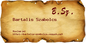 Bartalis Szabolcs névjegykártya