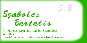 szabolcs bartalis business card